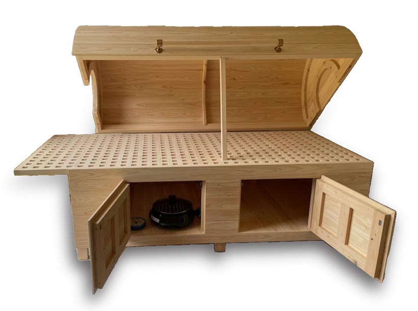 温浴サウナ桧ベッド